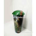 high quality plastic drink cup with straw
